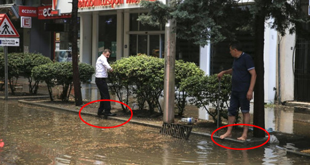 Aniden Bastıran Sağanak Yağış Ankara’da Sokakları Göle Çevirdi