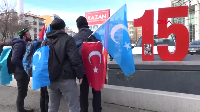 Ankara Uygur Türklerine Zulmü Protesto İçin Yürüyorlar