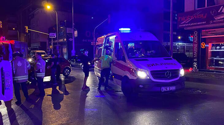 Ümraniye’de iki otomobil çarpıştı: 2 yaralı