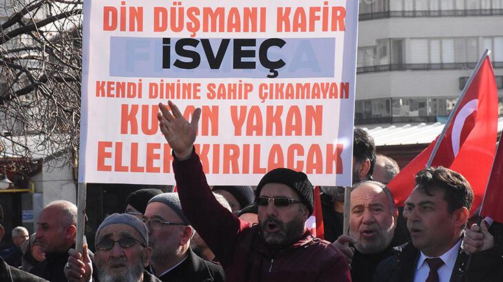 İsveç’te ‘Kur’an-ı Kerim’in yakılması Sivas’ta protesto edildi