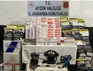 Söke’de 85 bin kaçak tütün ele geçirildi