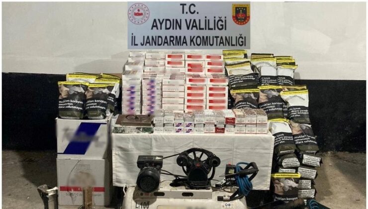 Söke’de 85 bin kaçak tütün ele geçirildi