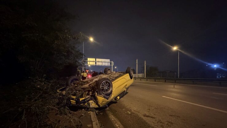 Bursa’da araba takla attı: 4 yaralı