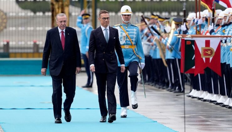 Cumhurbaşkanı Erdoğan, Finlandiya Cumhurbaşkanı Stubb’u karşıladı