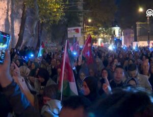 İstanbul’da İsrail’in Gazze’ye atakları protesto edildi