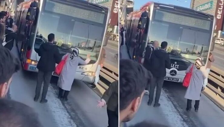 Yolcu almayan metrobüse sonlandı: Perona inip yol kesti
