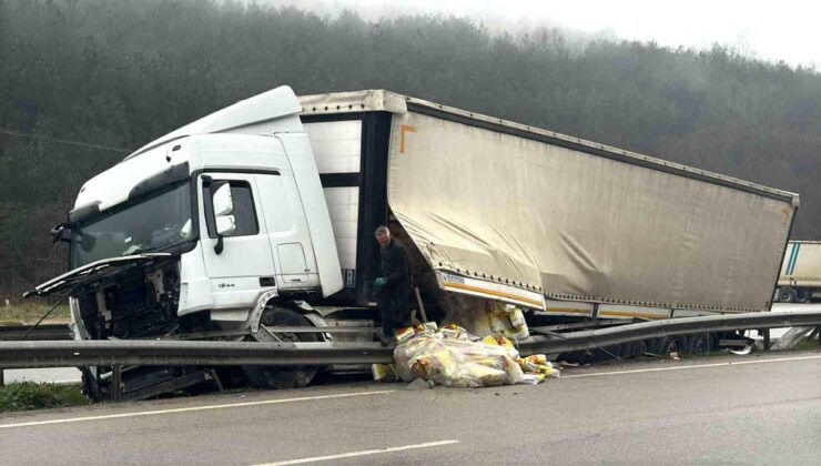 Park halindeki tır kendi kendine hareket etti: Faciadan dönüldü