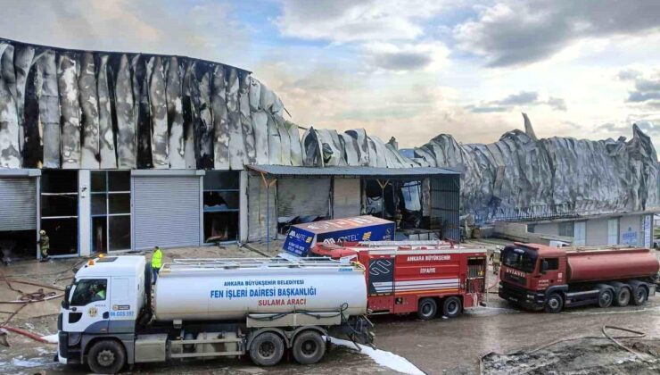 Ankara’daki mobilya deposu yangını denetim altına alındı