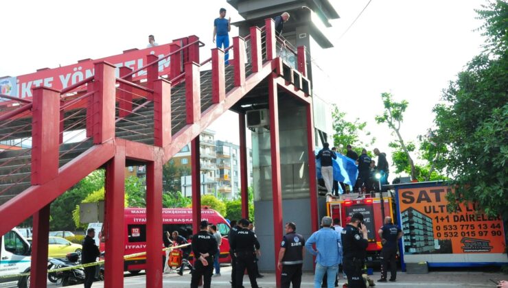 Üstgeçit asansöründe feci mevt