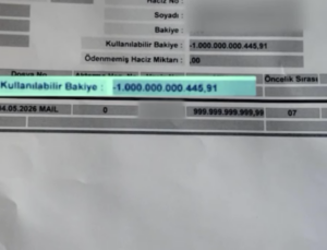 Hesabına 1 trilyon lira geldi. Bütün hesapları donduruldu