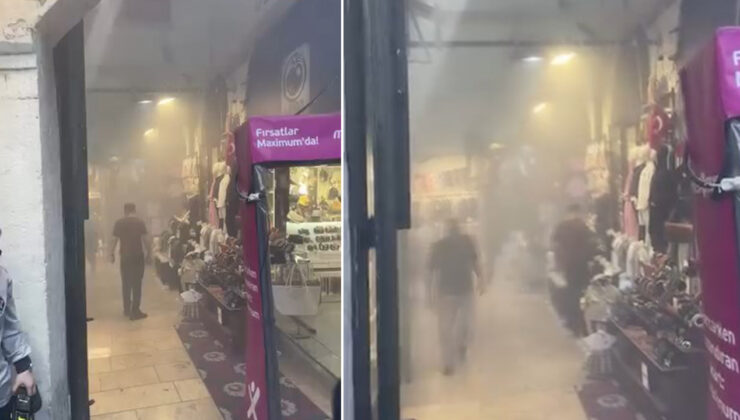 Kapalıçarşı’da yangın paniği: Duman nedeniyle göz gözü görmüyor