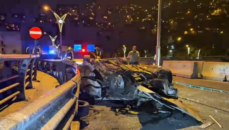 Takla atan araç hurda yığınına döndü. 19 yaşındaki şoför ağır yaralandı